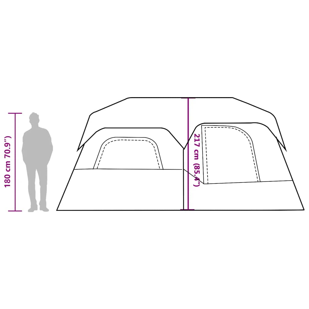 vidaXL Family Tent 9-Person Blue Quick Release Waterproof