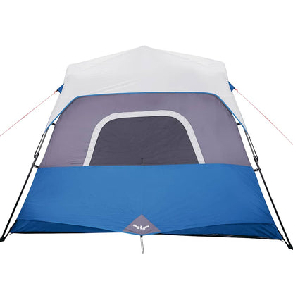 vidaXL Family Tent with LED 6-Person Light Blue Quick Release