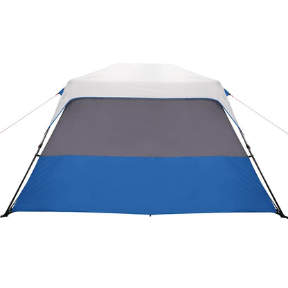 vidaXL Family Tent with LED 6-Person Light Blue Quick Release