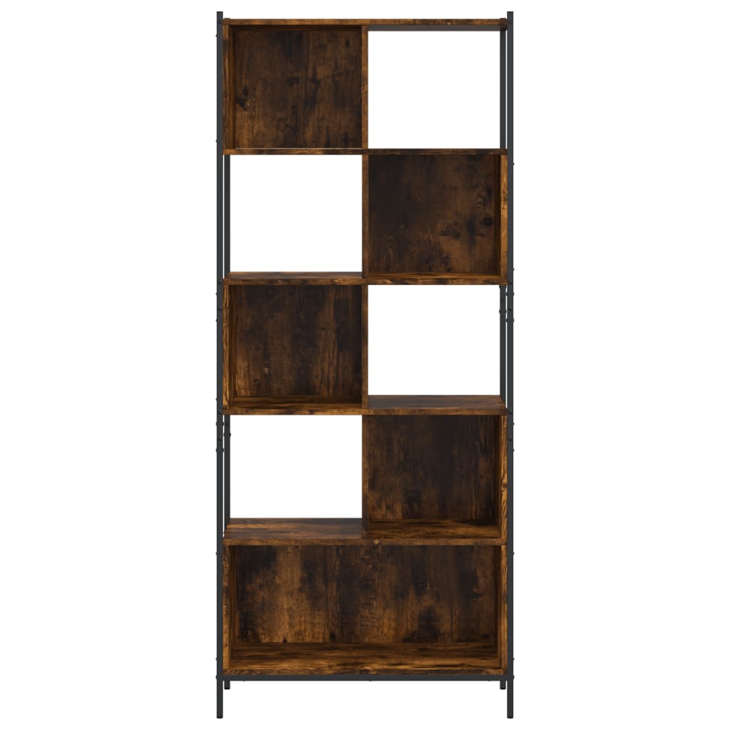 vidaXL Bookcase Smoked Oak 72x28x172 cm Engineered Wood - Brown