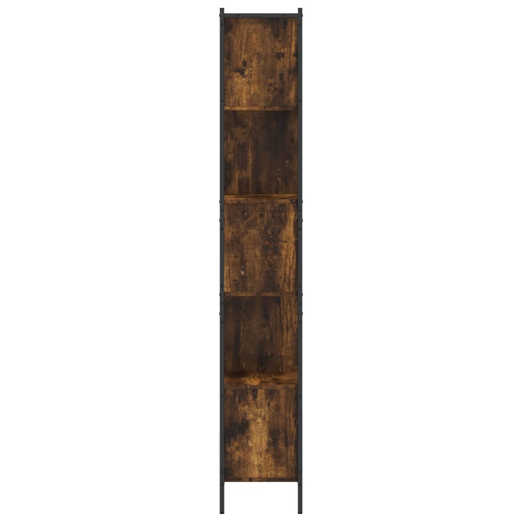 vidaXL Bookcase Smoked Oak 72x28x172 cm Engineered Wood - Brown