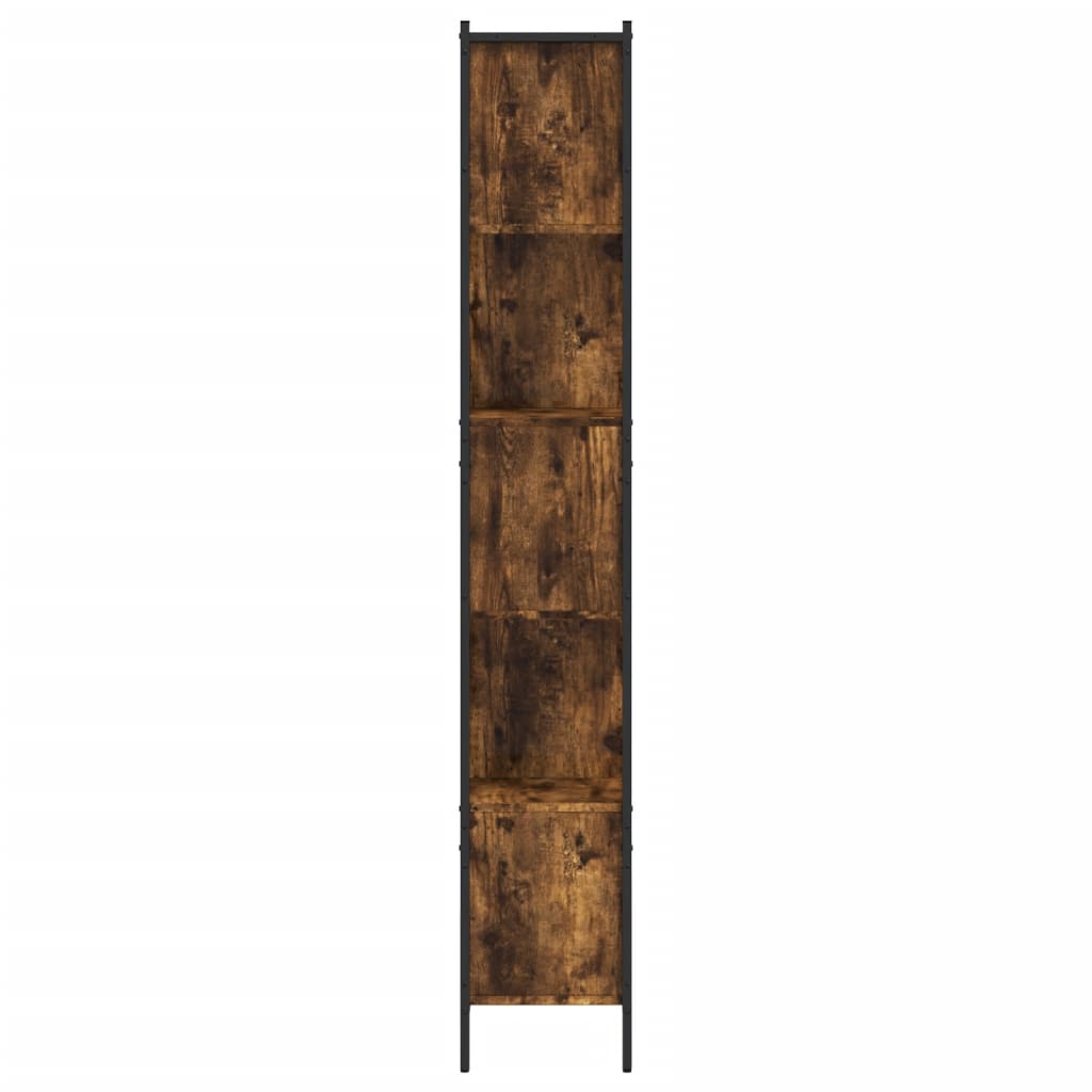 vidaXL Bookcase Smoked Oak 102x28x172 cm Engineered Wood - Brown