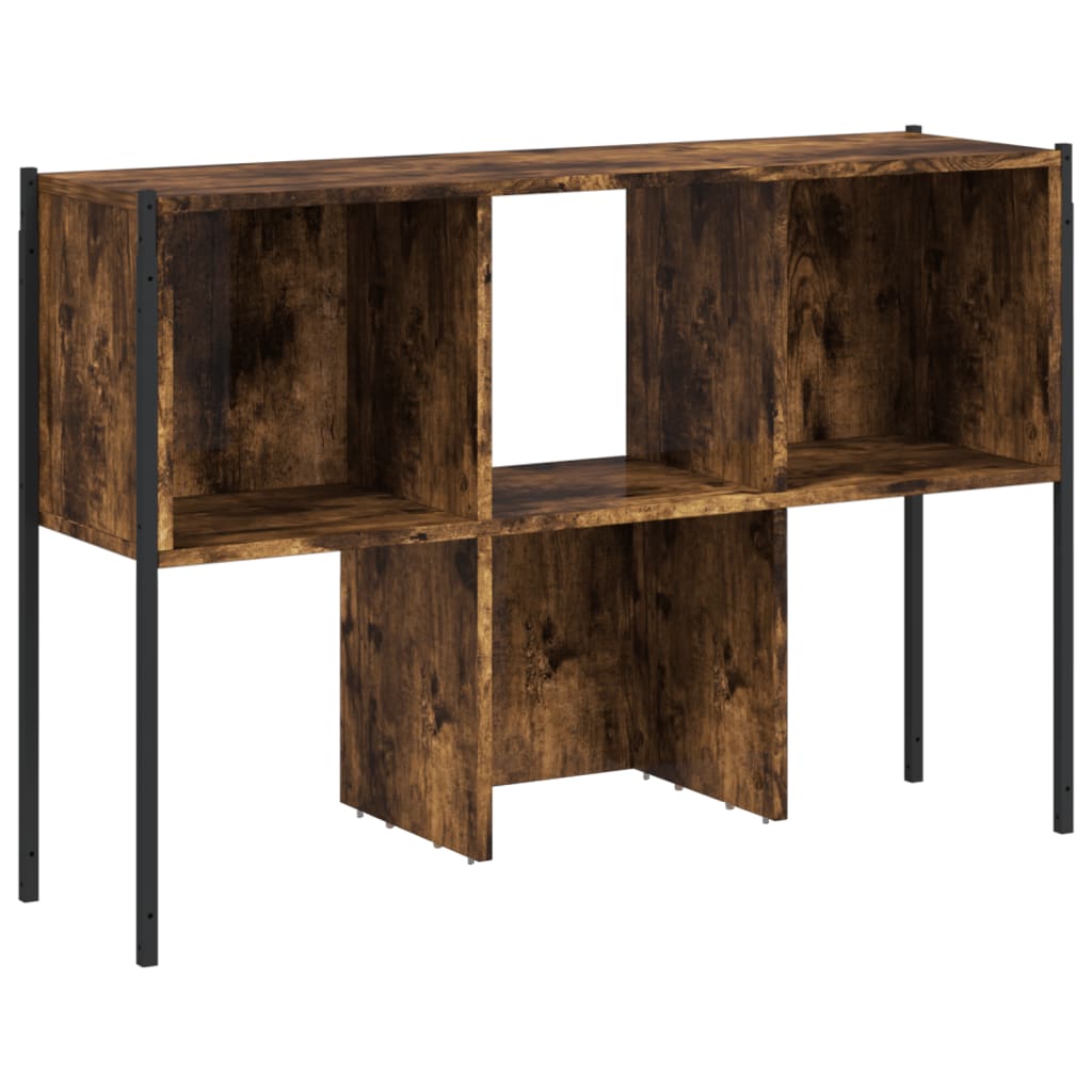 vidaXL Bookcase Smoked Oak 102x28x172 cm Engineered Wood - Brown