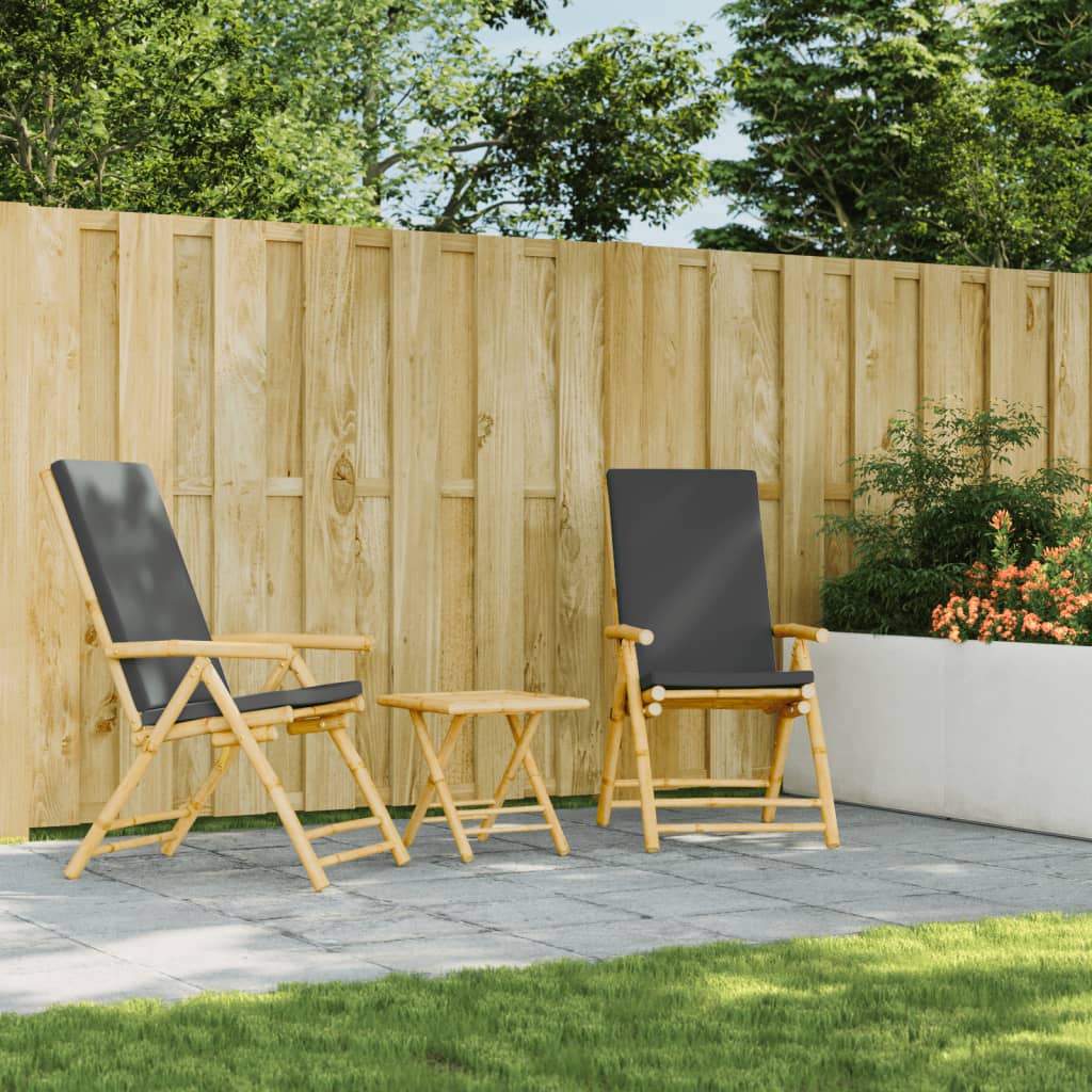vidaXL Folding Garden Table 45x45x45 cm Bamboo - Brown
