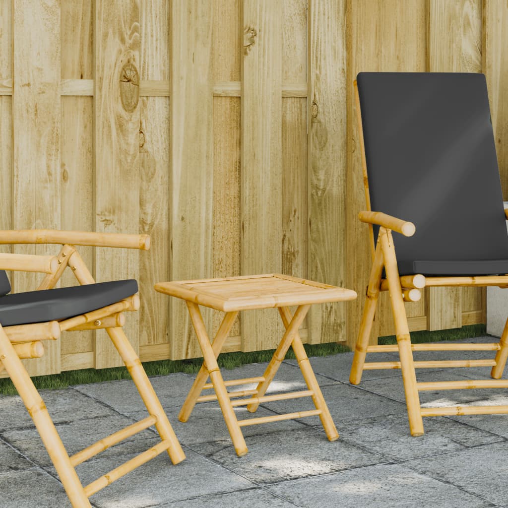 vidaXL Folding Garden Table 45x45x45 cm Bamboo - Brown