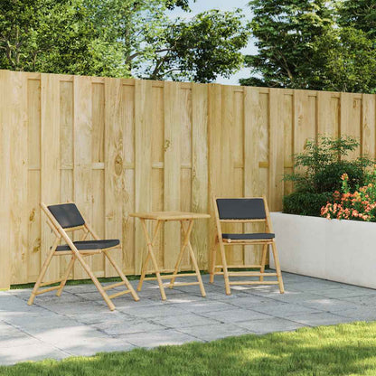 vidaXL Folding Garden Table 55x55x75 cm Bamboo - Brown