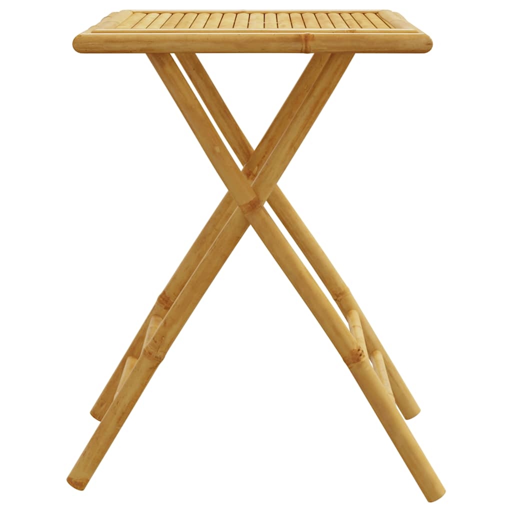 vidaXL Folding Garden Table 55x55x75 cm Bamboo - Brown