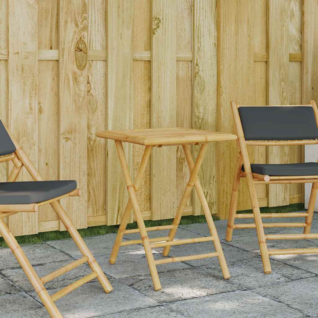 vidaXL Folding Garden Table 55x55x75 cm Bamboo - Brown