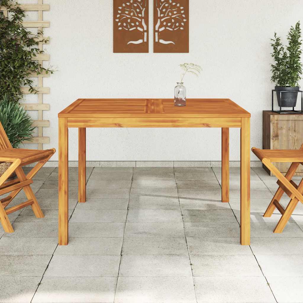 vidaXL Garden Dining Table 110x110x75 cm Solid Wood Acacia - Brown