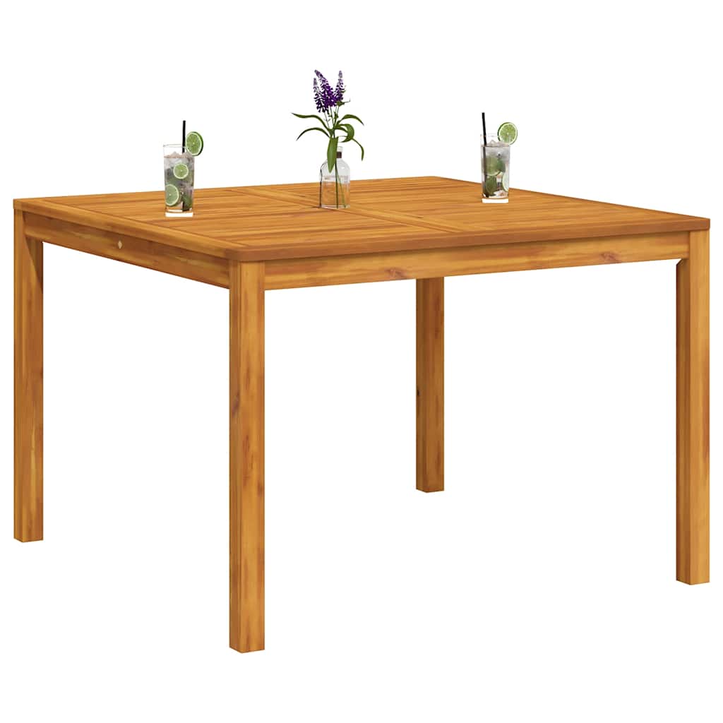 vidaXL Garden Dining Table 110x110x75 cm Solid Wood Acacia - Brown