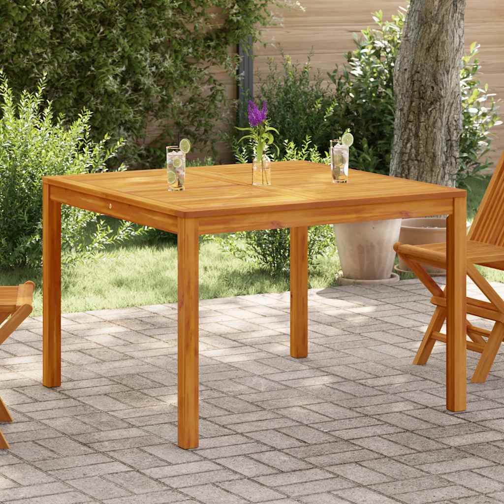 vidaXL Garden Dining Table 110x110x75 cm Solid Wood Acacia - Brown