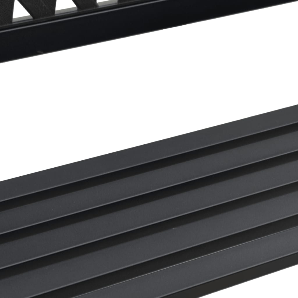 vidaXL Garden Bench Black 120 cm Steel - 31526