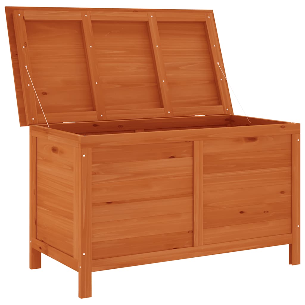 vidaXL Garden Storage Box 99x49.5x58.5 cm Solid Wood Fir - Brown - 100 x 50 x 58 cm