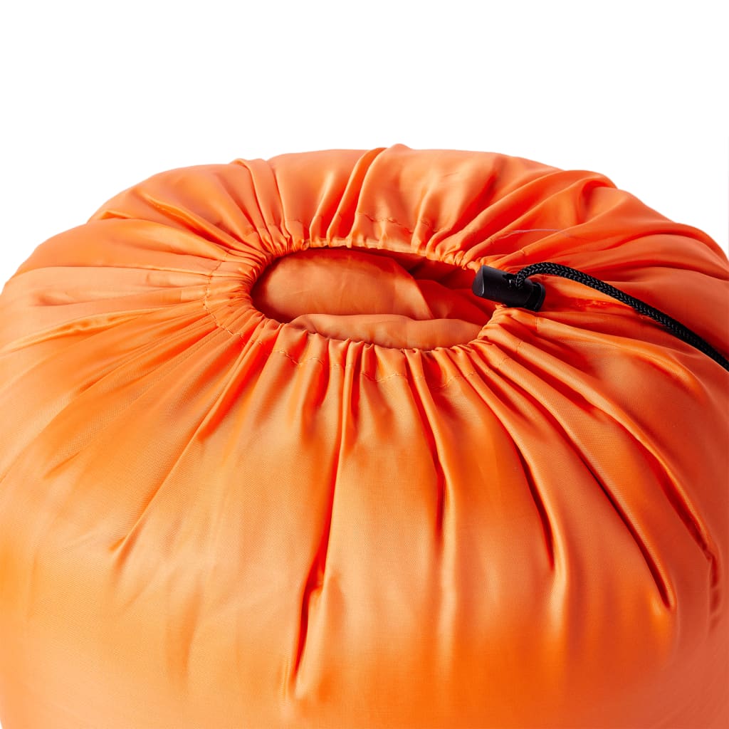 vidaXL Sleeping Bag for Adults Camping 3-4 Seasons - Orange - 200 x 83 cm