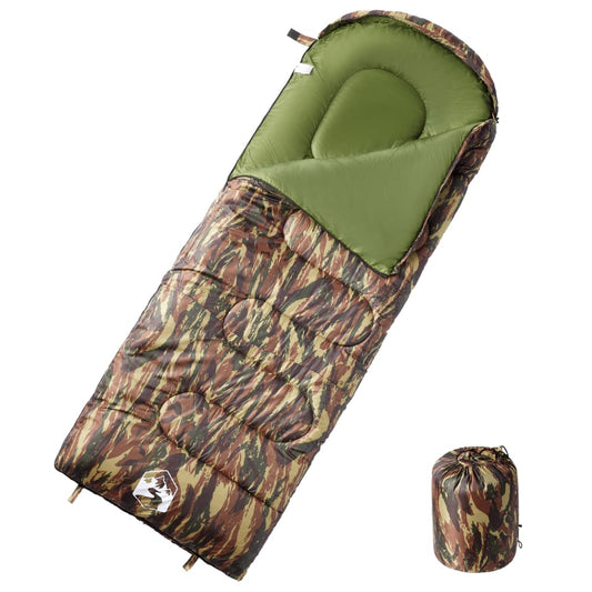 vidaXL Sleeping Bag for Adults Camping 3-4 Seasons - Gre - 200 x 83 cm