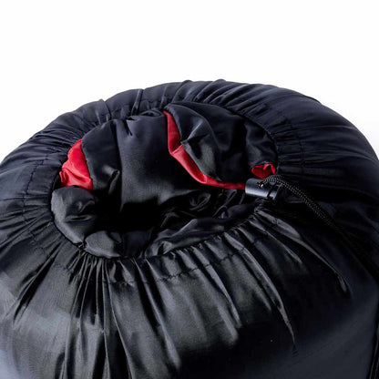 vidaXL Double Sleeping Bag with Pillows for Adults Camping 3-4 Seasons - Red - 220 x 150 cm