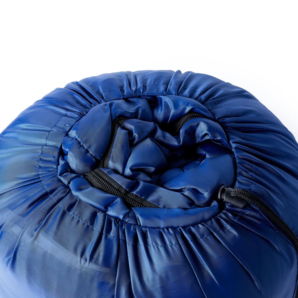 vidaXL Double Sleeping Bag with Pillows for Adults Camping 3-4 Seasons - Blue - 220 x 150 cm