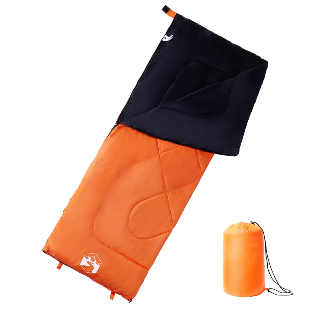 vidaXL Sleeping Bag for Adults Camping 3 Seasons - Orange - 190 x 72 cm