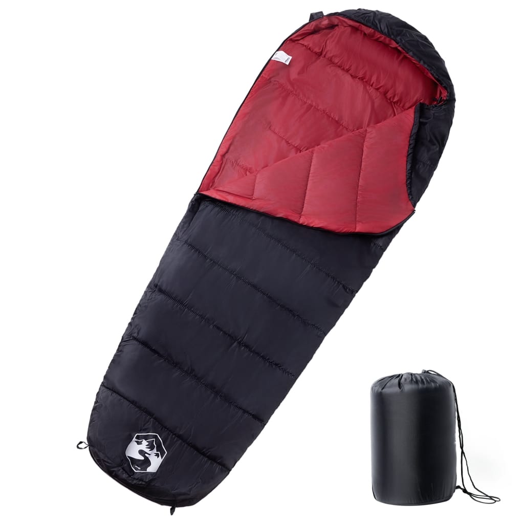 vidaXL Mummy Sleeping Bag for Adults Camping 3 Seasons - Red - 215 x 85 cm