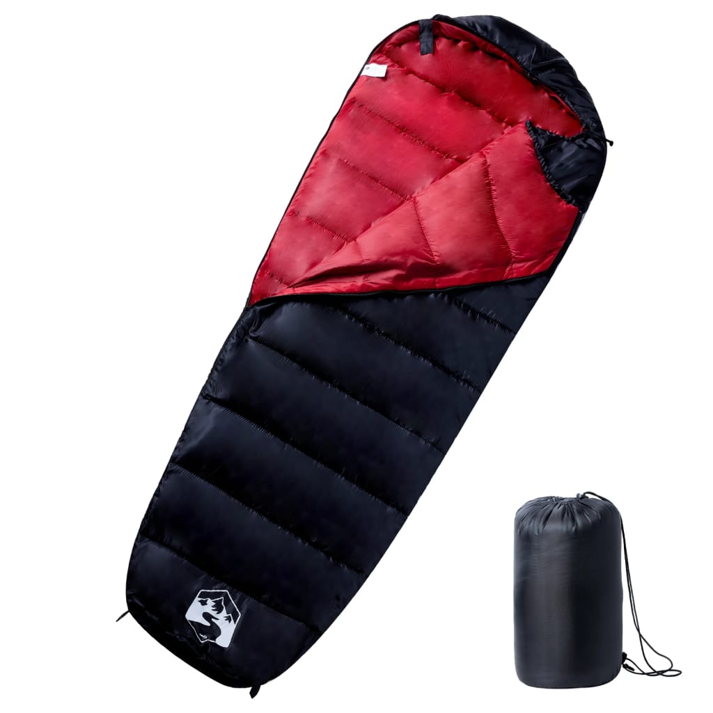 vidaXL Mummy Sleeping Bag for Adults Camping 3 Seasons - Red - 215 x 85 cm - 64229