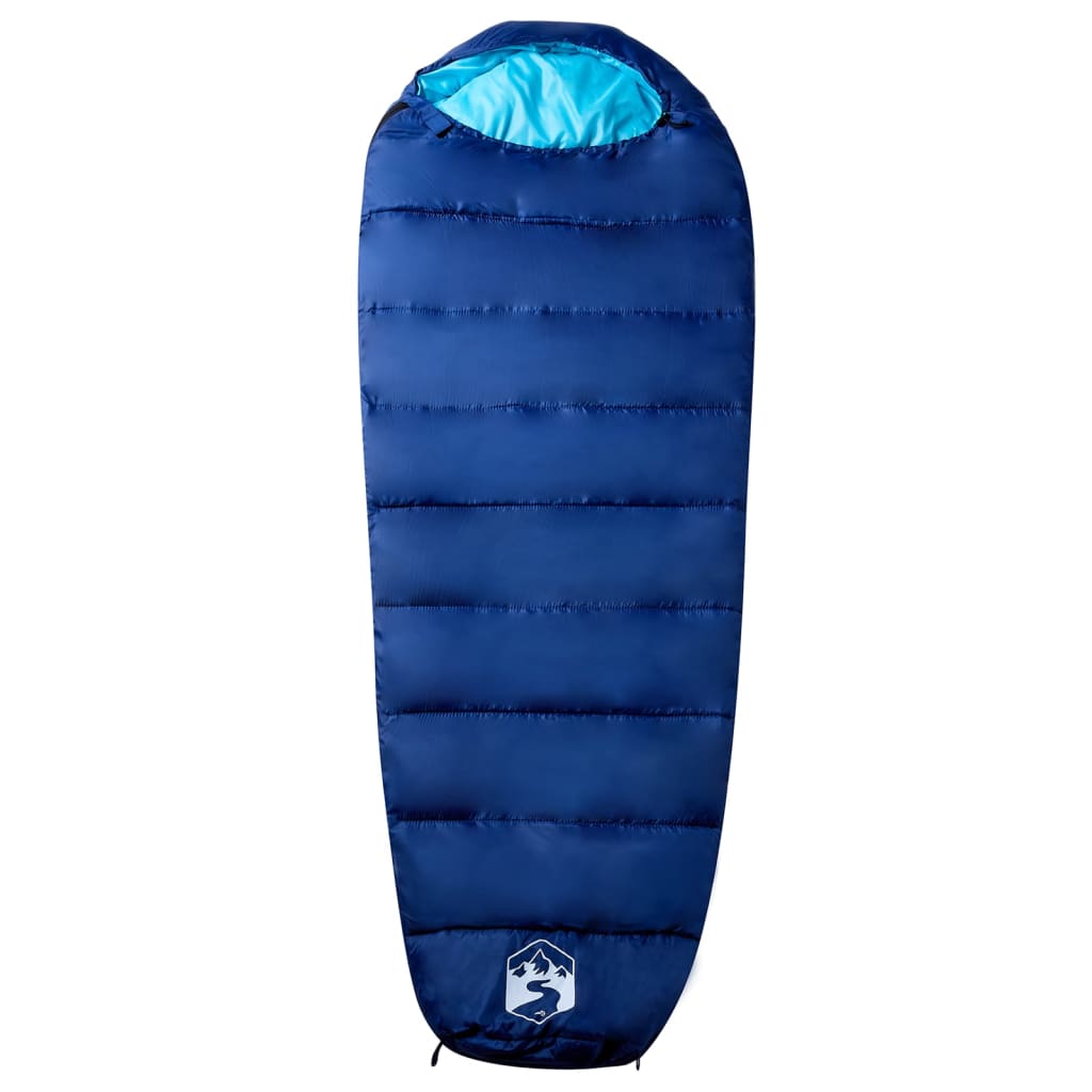 vidaXL Mummy Sleeping Bag for Adults Camping 3 Seasons - Blue - 215 x 85 cm - 64230