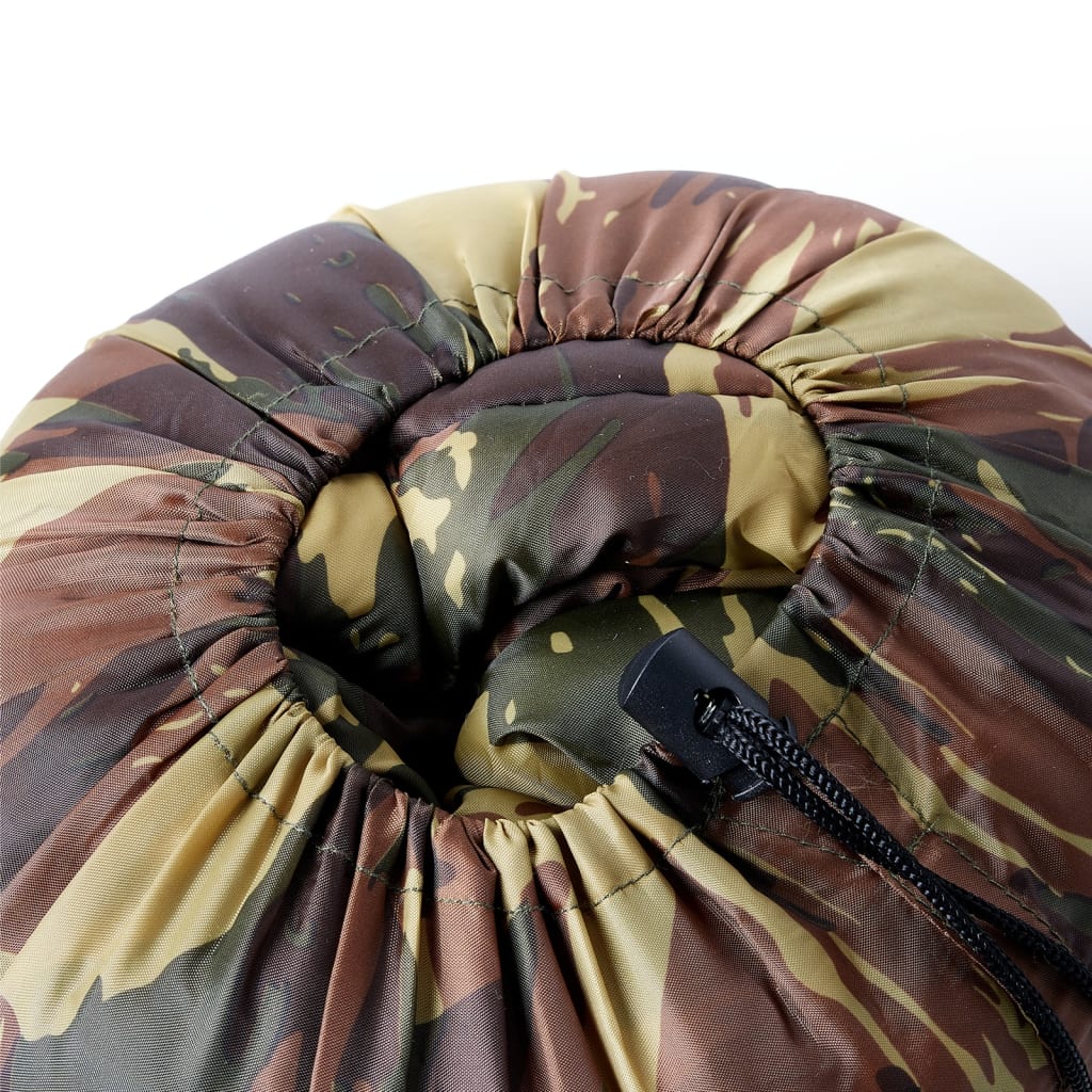 vidaXL Mummy Sleeping Bag for Adults Camping 3 Seasons - Gre - 215 x 85 cm - 64254
