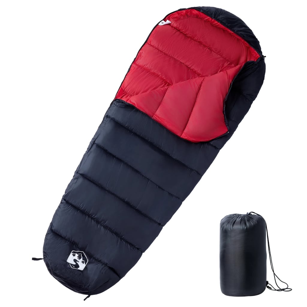 vidaXL Mummy Sleeping Bag for Adults Camping 3 Seasons - Red - 215 x 85 cm - 64259