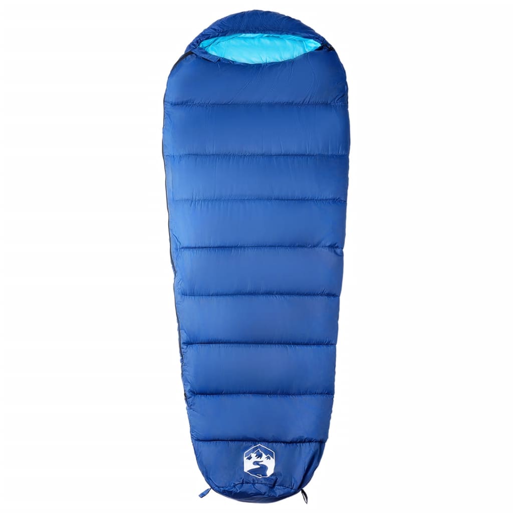 vidaXL Mummy Sleeping Bag for Adults Camping 3 Seasons - Blue - 215 x 85 cm - 64268