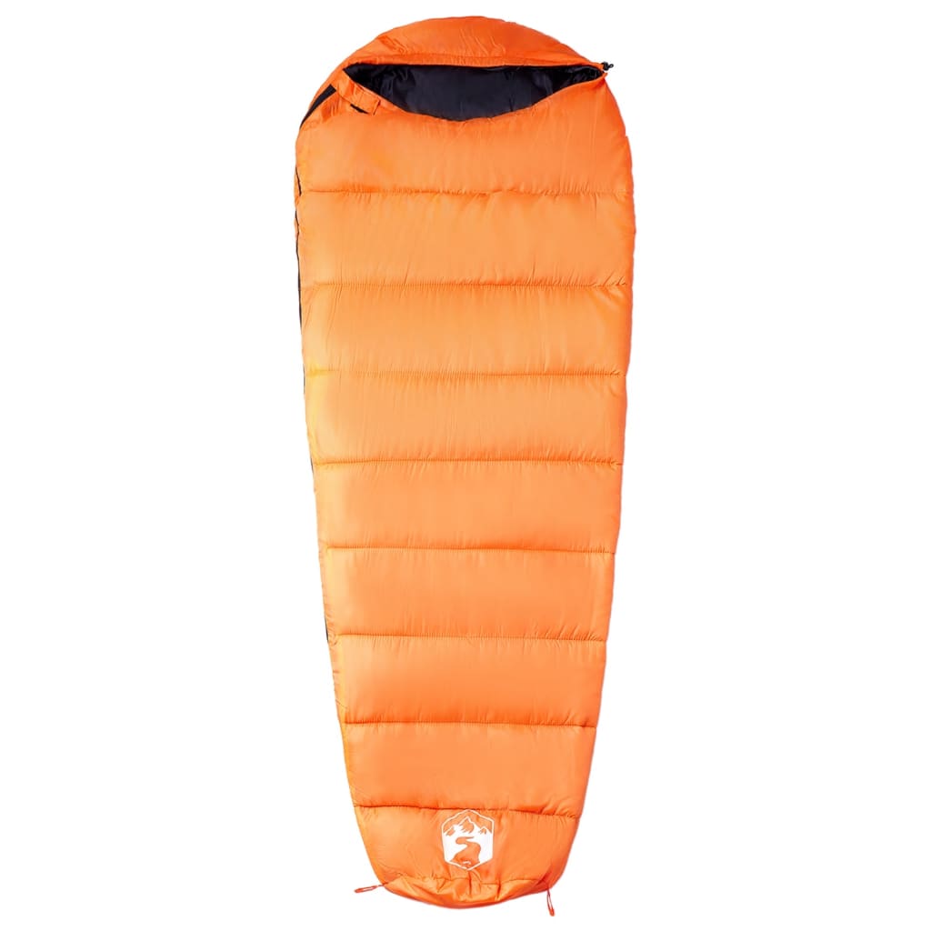 vidaXL Mummy Sleeping Bag for Adults Camping 3 Seasons - Orange - 215 x 85 cm - 64281