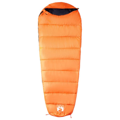 vidaXL Mummy Sleeping Bag for Adults Camping 3 Seasons - Orange - 215 x 85 cm - 64281