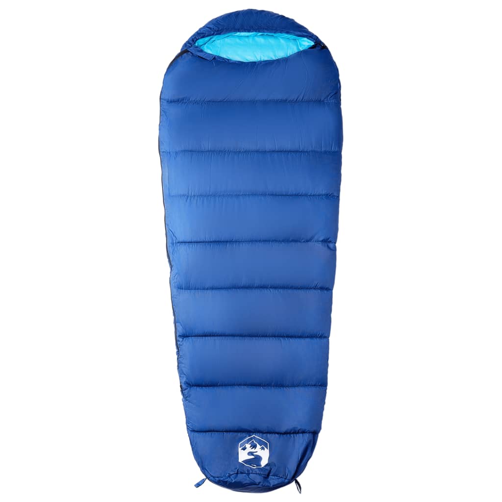 vidaXL Mummy Sleeping Bag for Adults Camping 3 Seasons - Blue - 180 x 63 cm