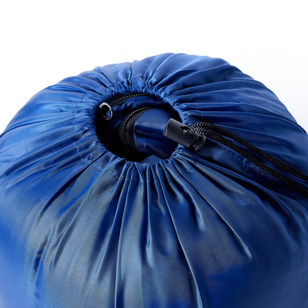 vidaXL Mummy Sleeping Bag for Adults Camping 3 Seasons - Blue - 180 x 63 cm
