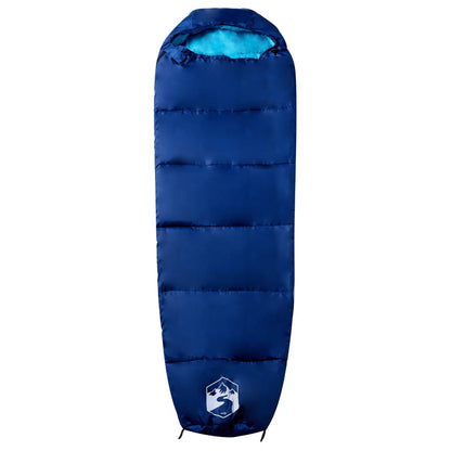 vidaXL Mummy Sleeping Bag for Adults Camping 3 Seasons - Blue - 194 x 68 cm