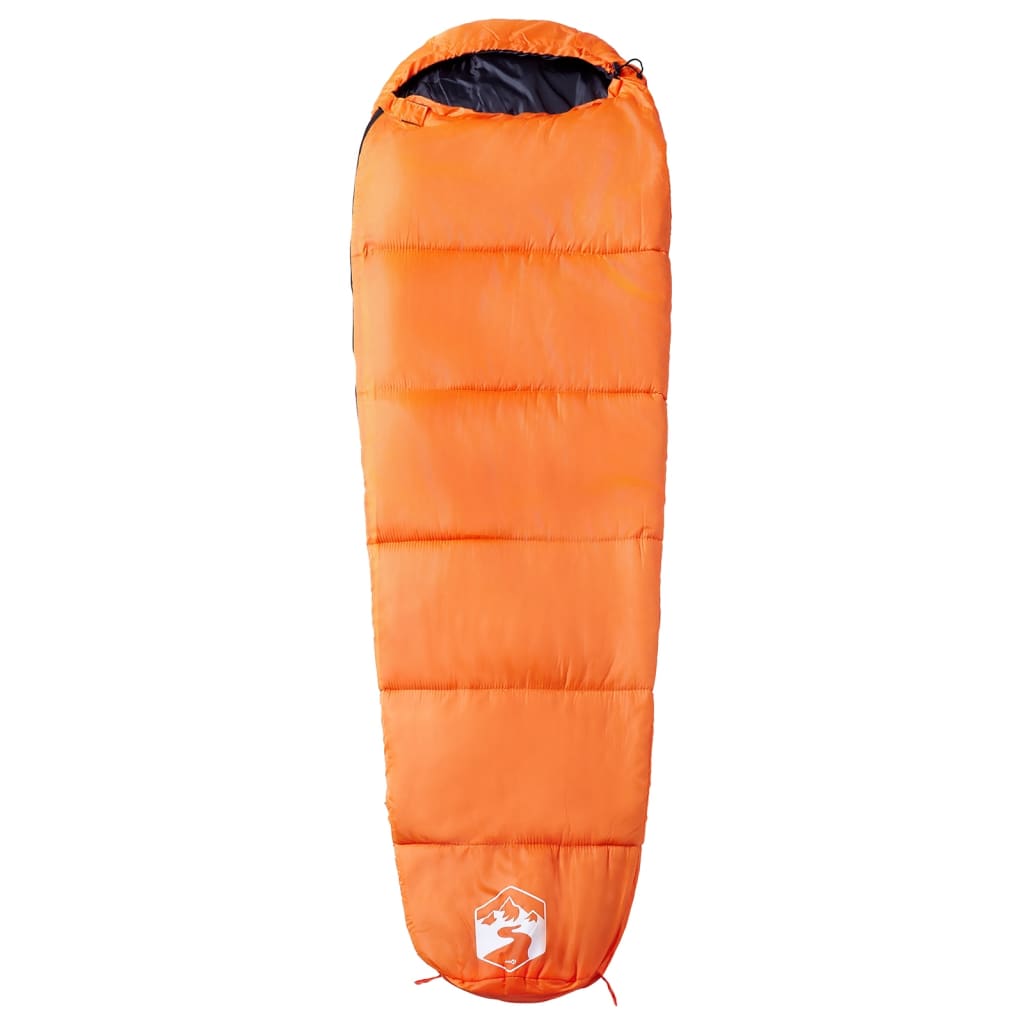vidaXL Mummy Sleeping Bag for Adults Camping 3 Seasons - Orange - 207 x 70 cm