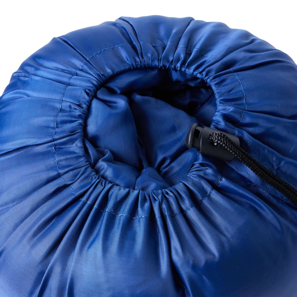 vidaXL Mummy Sleeping Bag for Adults Camping 3 Seasons - Blue - 180 x 62 cm