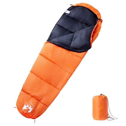 vidaXL Mummy Sleeping Bag for Adults Camping 3 Seasons - Orange - 180 x 62 cm