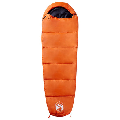 vidaXL Mummy Sleeping Bag for Adults Camping 3 Seasons - Orange - 194 x 68 cm - 64416
