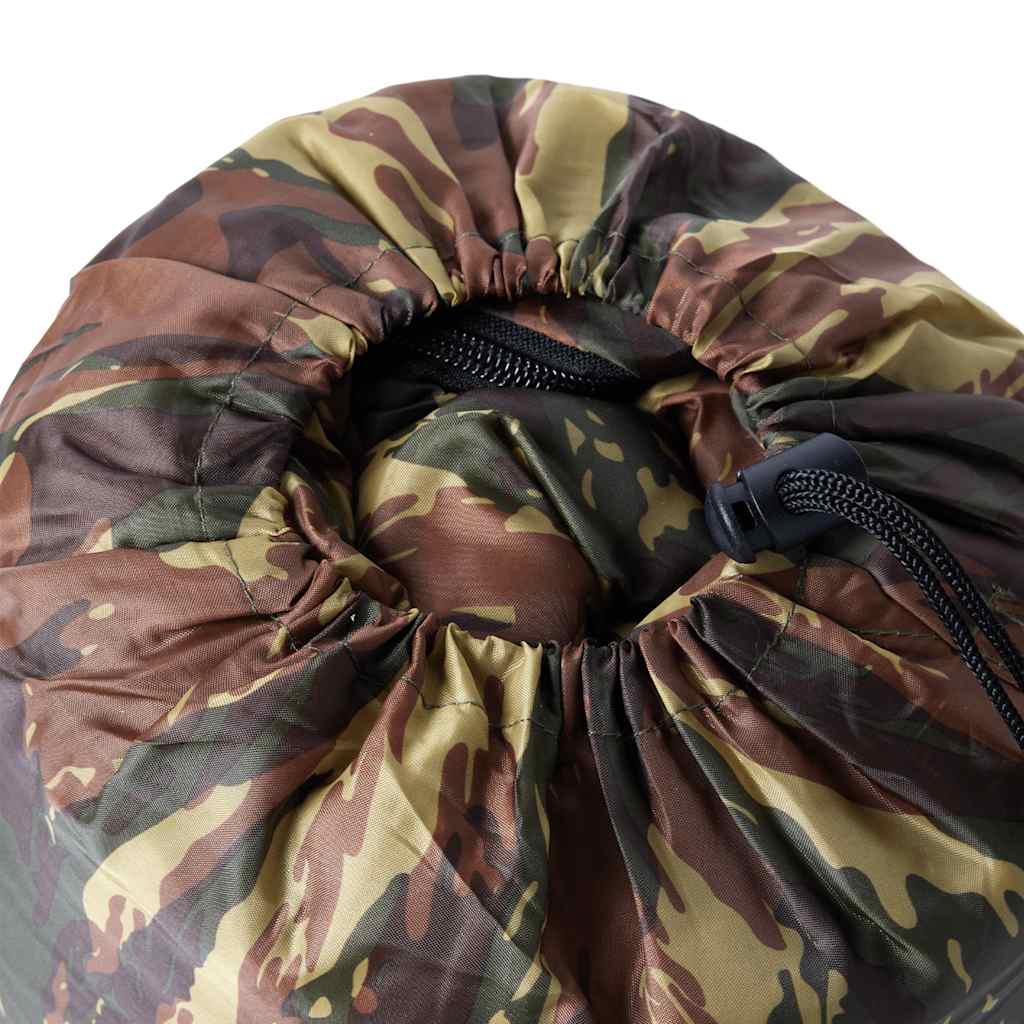 vidaXL Mummy Sleeping Bag for Adults Camping 3 Seasons - Gre - 194 x 68 cm - 64417