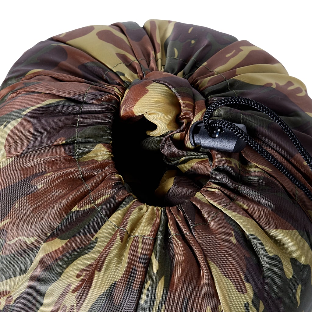 vidaXL Mummy Sleeping Bag for Adults Camping 3 Seasons - Gre - 222 x 74 cm - 64473