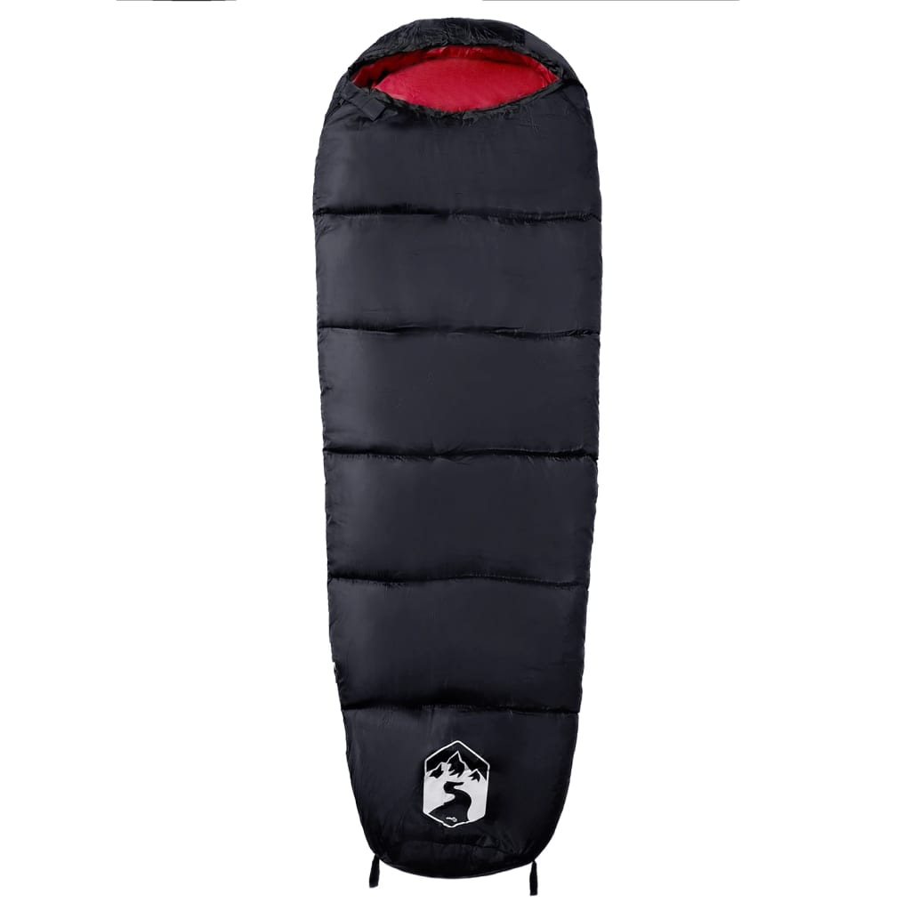 vidaXL Mummy Sleeping Bag for Adults Camping 3 Seasons - Red - 180 x 62 cm - 64476