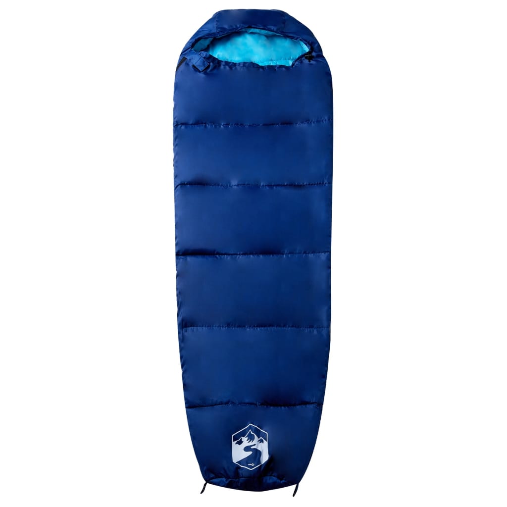 vidaXL Mummy Sleeping Bag for Adults Camping 3 Seasons - Blue - 180 x 62 cm - 64477
