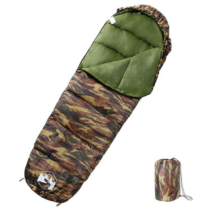 vidaXL Mummy Sleeping Bag for Adults Camping 3 Seasons - Gre - 180 x 62 cm - 64491