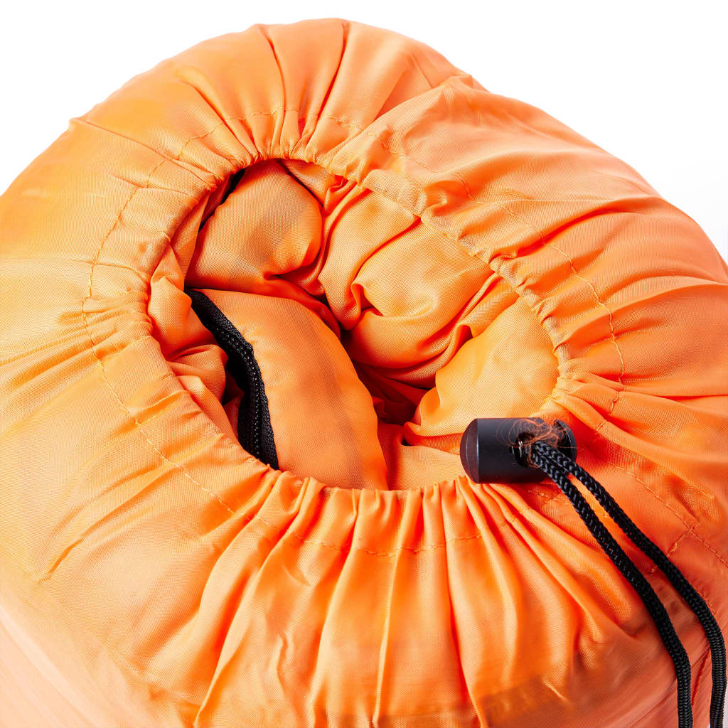 vidaXL Mummy Sleeping Bag for Adults Camping 3 Seasons - Orange - 193 x 64 cm