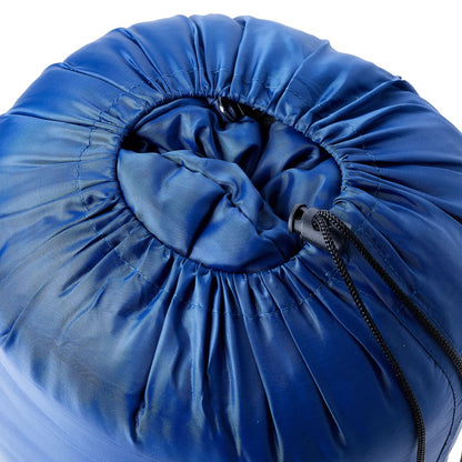 vidaXL Mummy Sleeping Bag for Adults Camping 3 Seasons - Blue - 208 x 71 cm