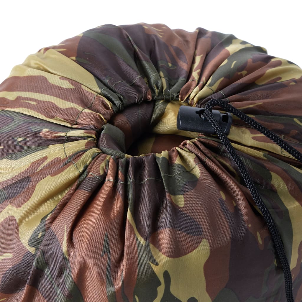 vidaXL Mummy Sleeping Bag for Adults Camping 3 Seasons - Gre - 222 x 74 cm - 64558