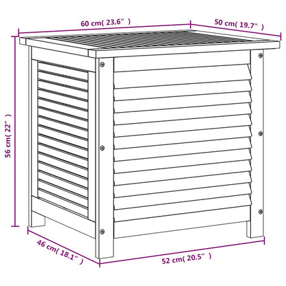 vidaXL Garden Storage Box with Louver 60x50x56 cm Solid Wood Acacia - Brown