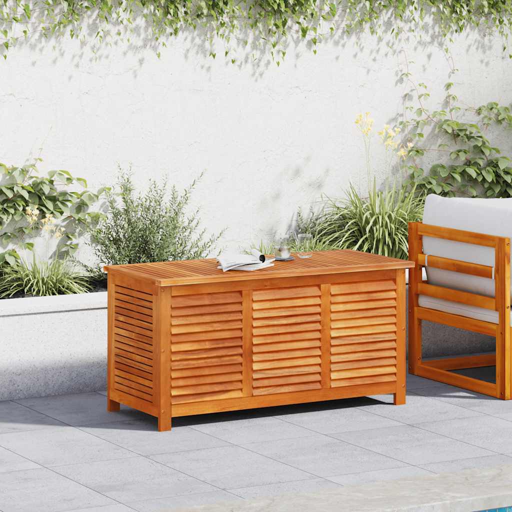 vidaXL Garden Storage Box with Louver 113x50x56 cm Solid Wood Acacia - Brown