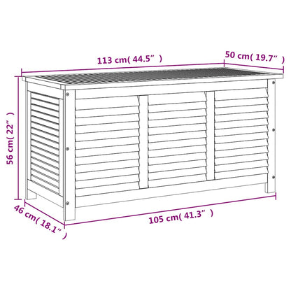 vidaXL Garden Storage Box with Louver 113x50x56 cm Solid Wood Acacia - Brown