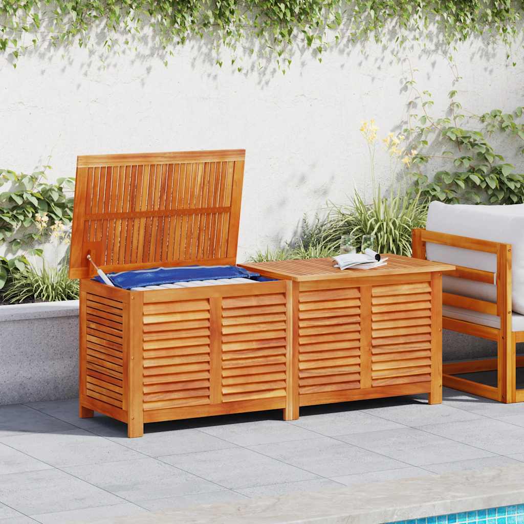 vidaXL Garden Storage Box with Louver 150x50x56 cm Solid Wood Acacia - Brown