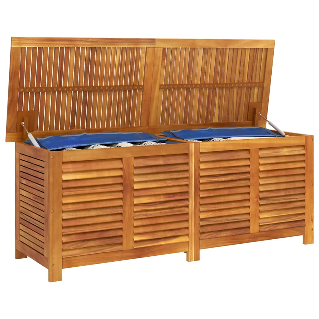 vidaXL Garden Storage Box with Louver 150x50x56 cm Solid Wood Acacia - Brown